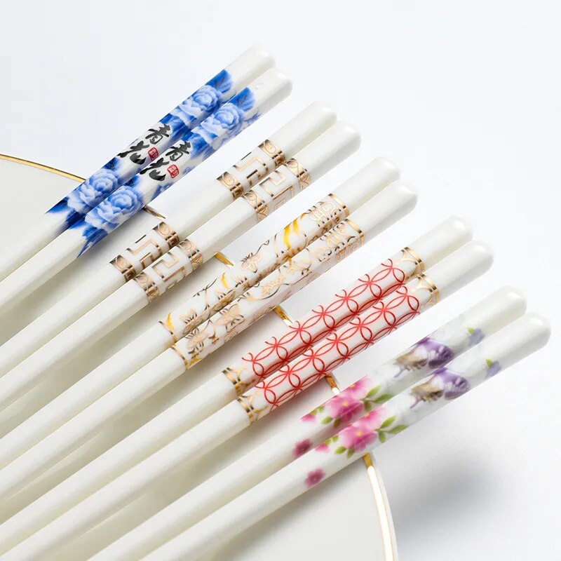 White Japanese chopsticks (set of 5)