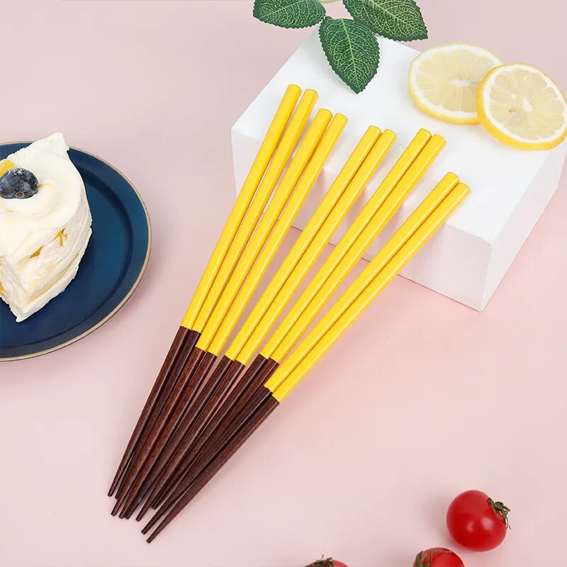 Japanese painted wooden chopsticks (set of 5)