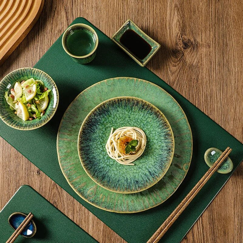 Japanese green plate