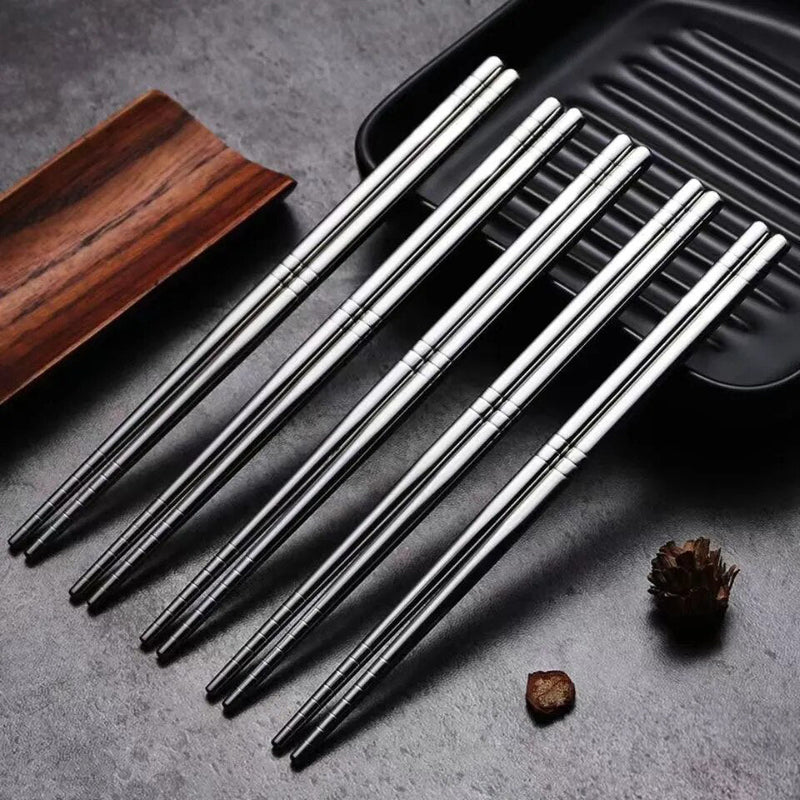 Japanese metal chopsticks (set of 5)