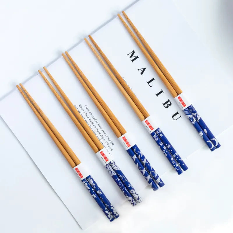 Japanese blue and white chopsticks (set of 5)