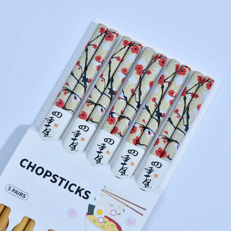 Japanese sakura chopsticks (set of 5)