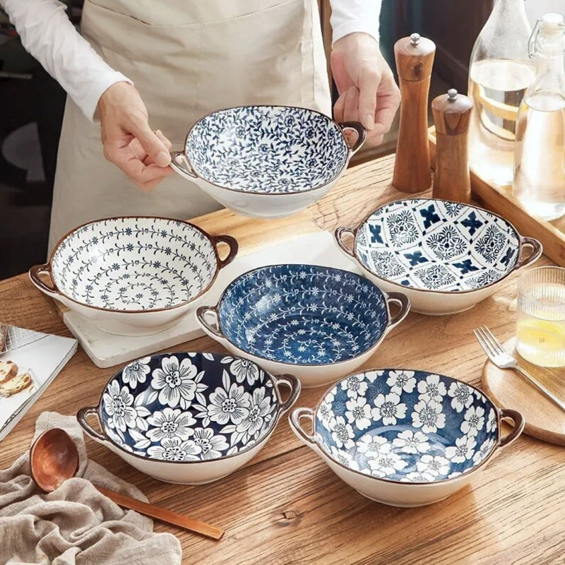 Large Japanese bowl with patterns