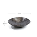 Ikebana vase moribana round black