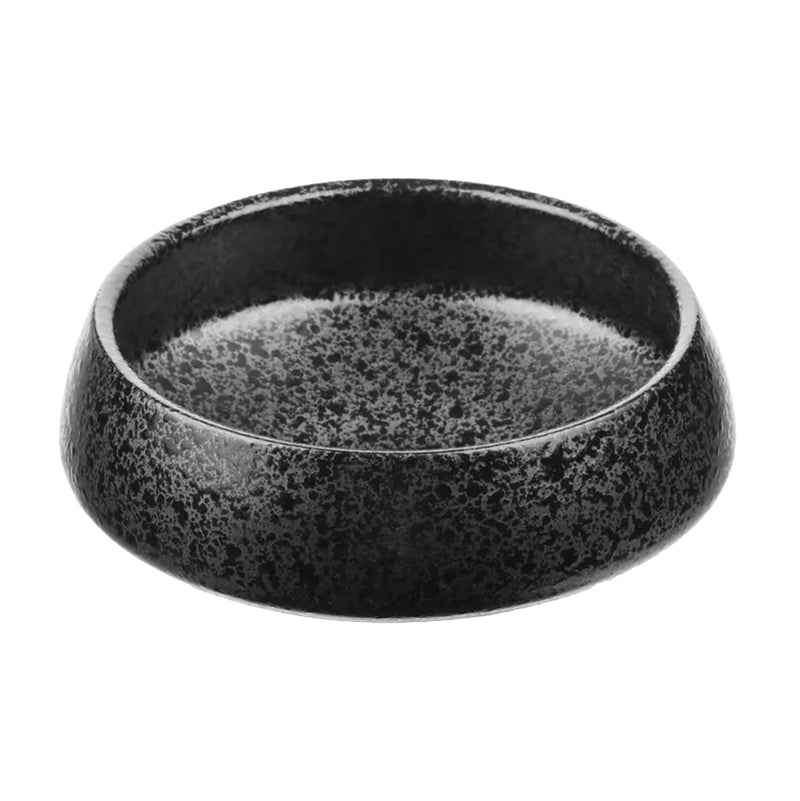 Ikebana vase moribana black round height