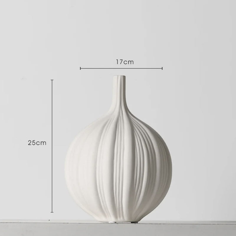 Japanese vase white design