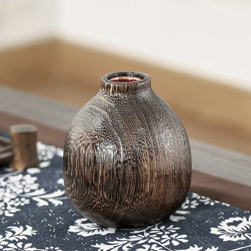 Japanese wooden vase