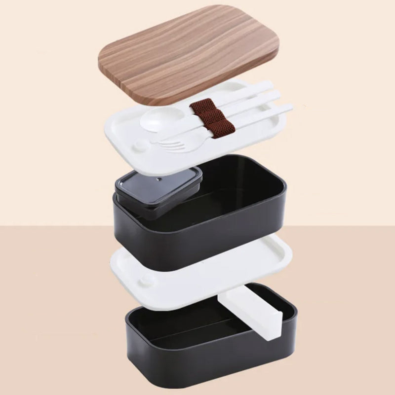 Japanese bento box with cutlery