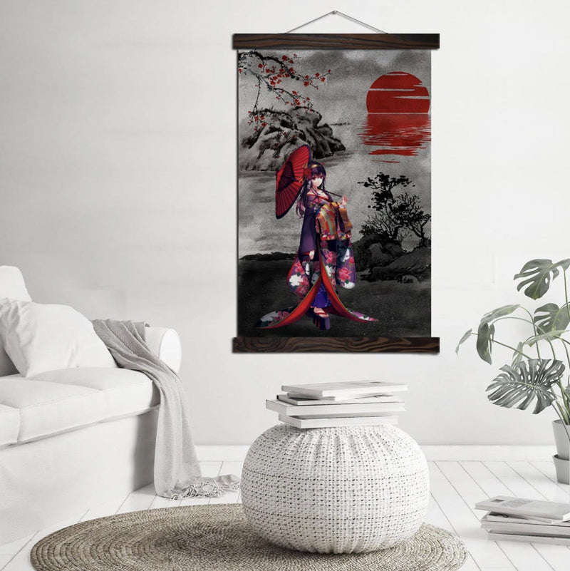 Japanese wall art little girl