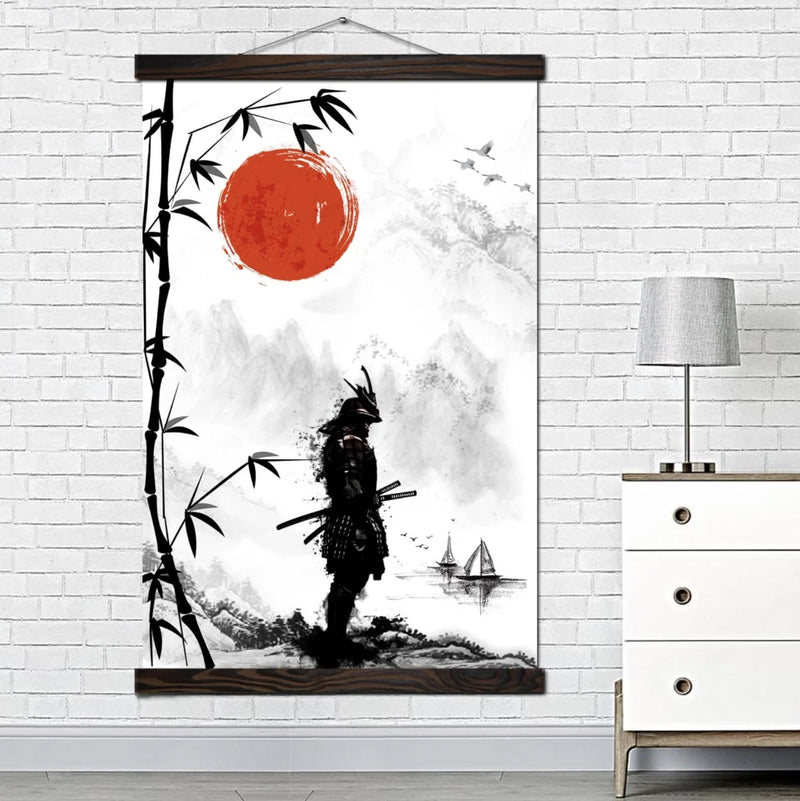 Japanese wall art black and white