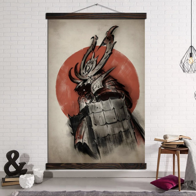 Japanese painting samurai ancient style