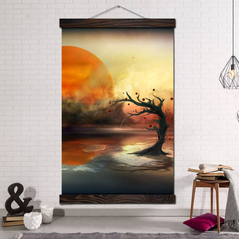 Japanese wall art tree dead