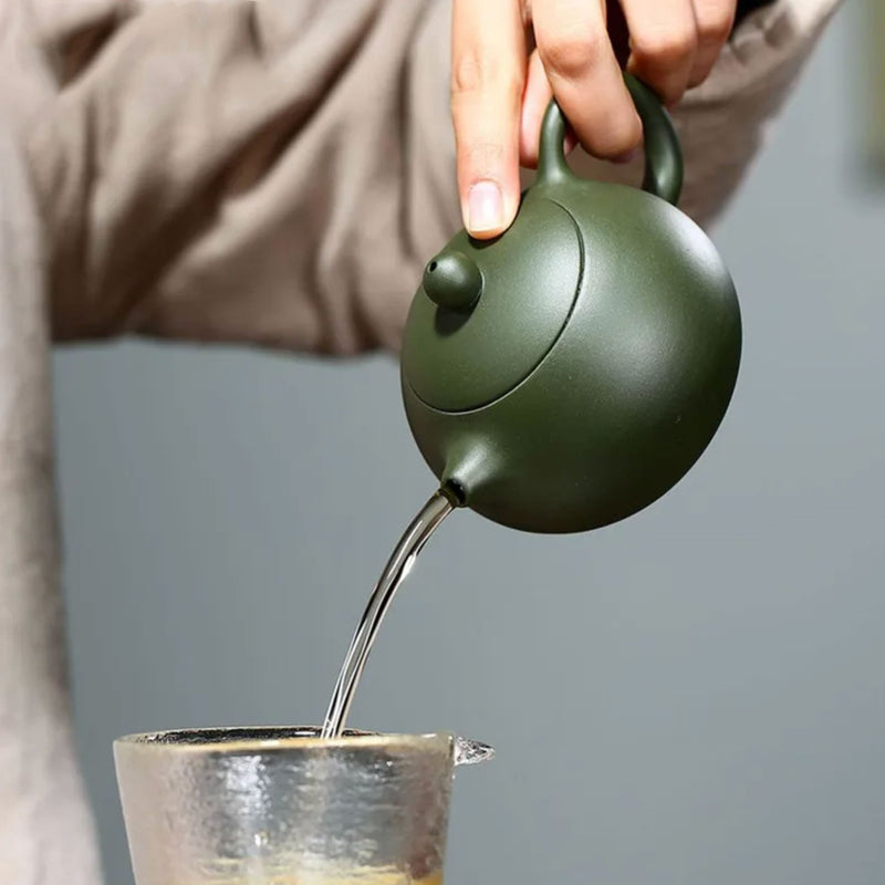 Japanese green teapot