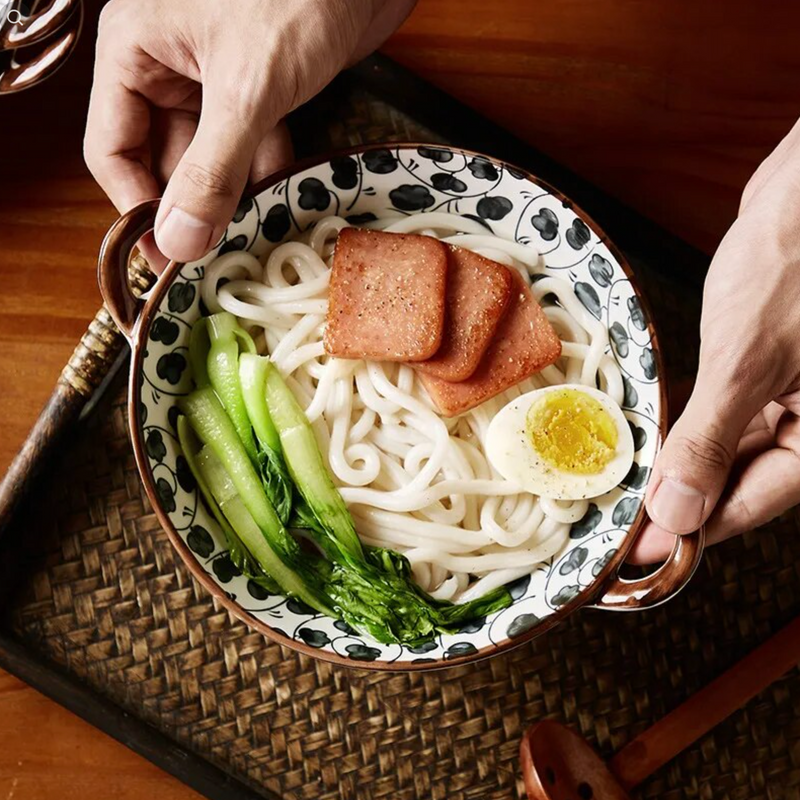 Large Japanese bowl with patterns