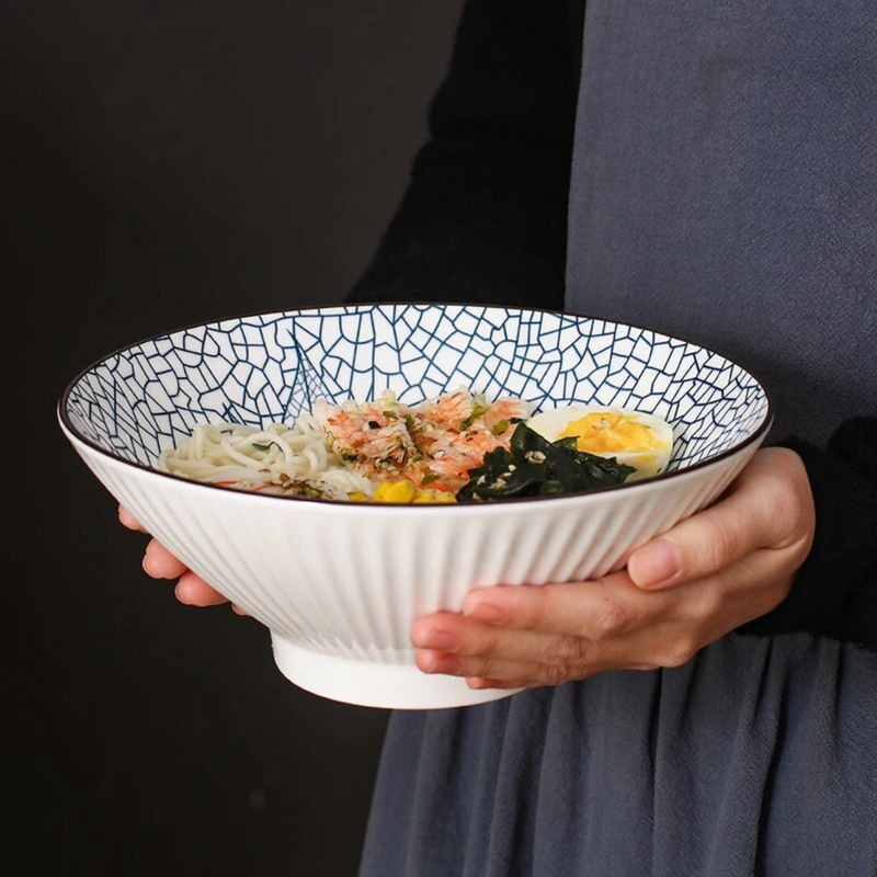 Japanese ceramic salad bowl