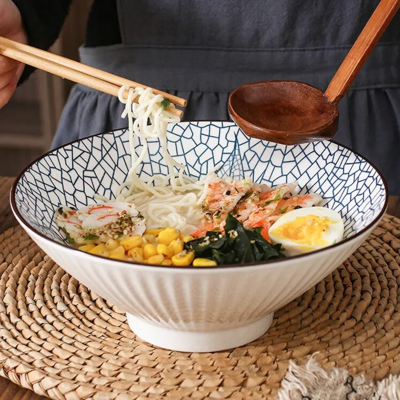 Japanese ceramic salad bowl