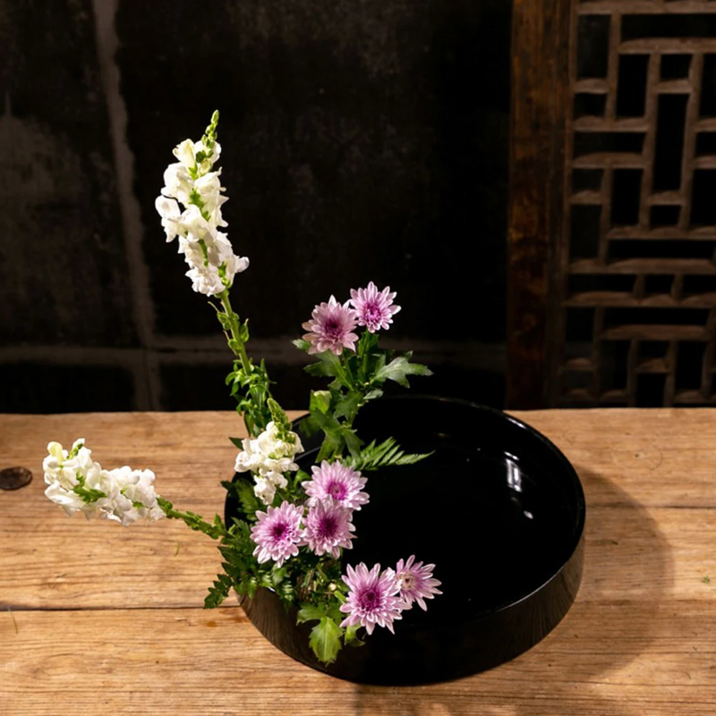 Plastic ikebana vase