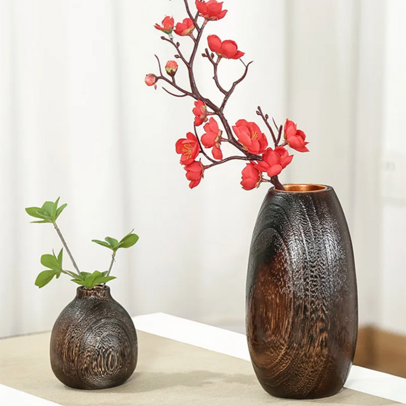 Japanese wooden vase