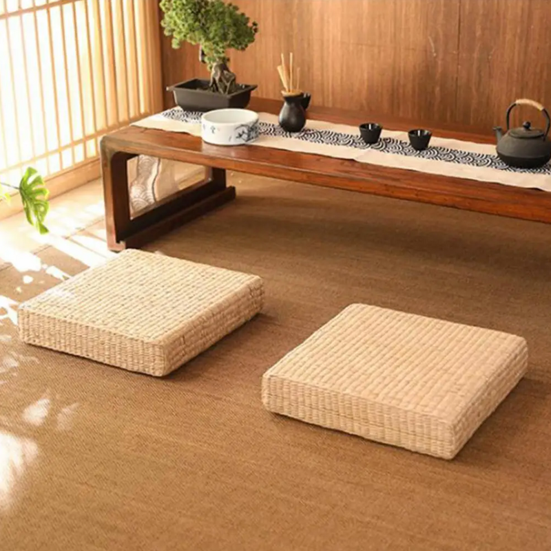 Square Japanese Futon in tatami