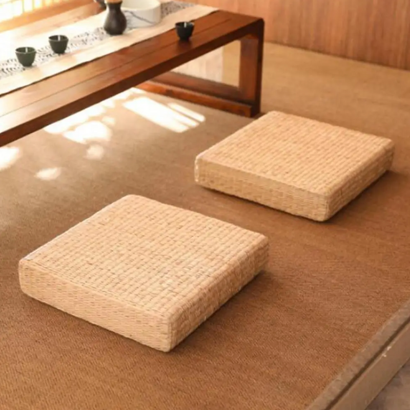 Square Japanese Futon in tatami