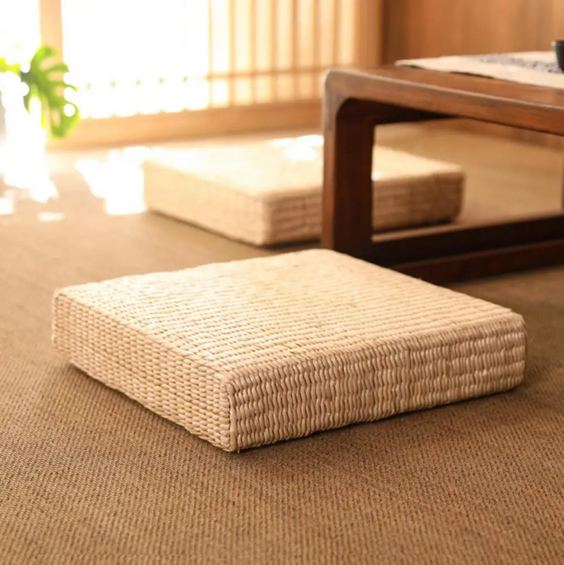 Square Japanese Futon in tatami