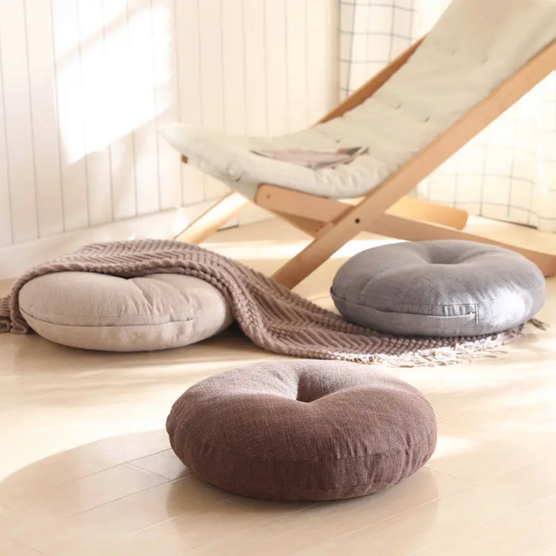 Japanese round monochrome Futon