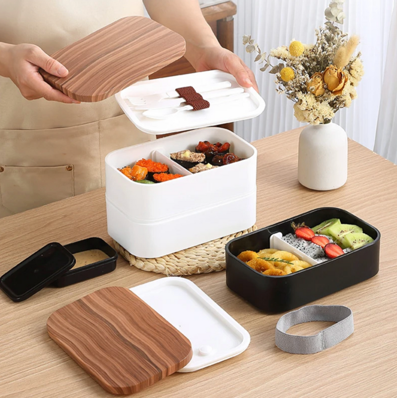 Japanese bento box with cutlery