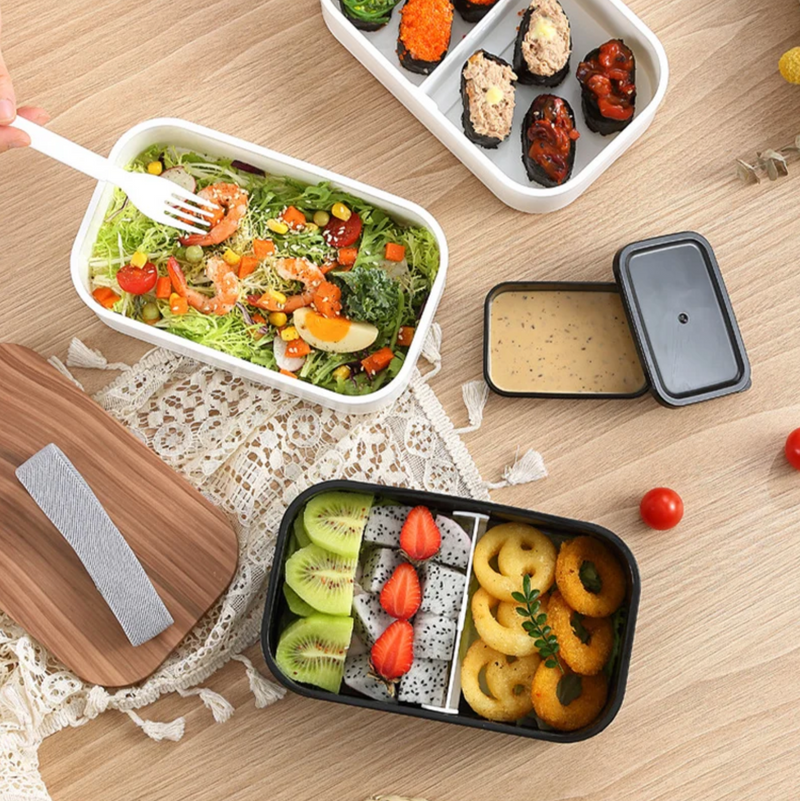 Japanese bento box with cutlery