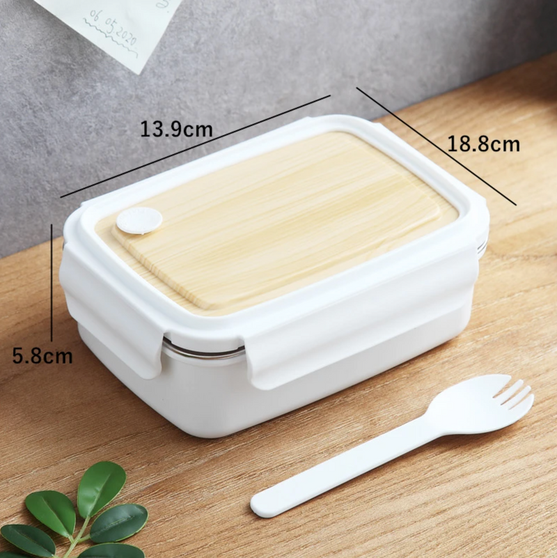 Stainless steel white bento box