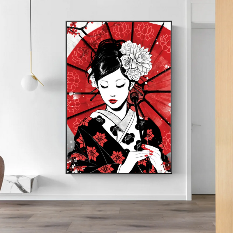 Japanese wall art Japanese woman