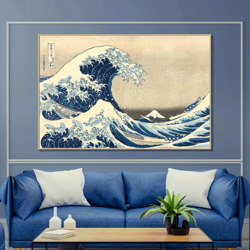 Japanese wall art wave