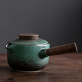 Japanese teapot kyusu green and black