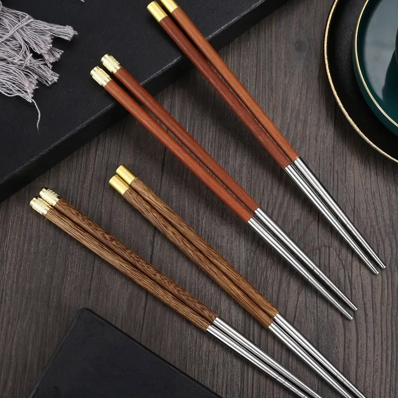 Professional Japanese stainless steel chopsticks (set of 5)