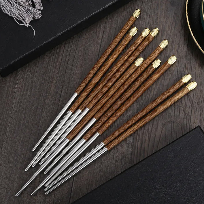 Professional Japanese stainless steel chopsticks (set of 5)