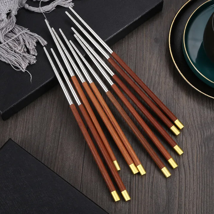 Professional Japanese stainless steel chopsticks (set of 5)