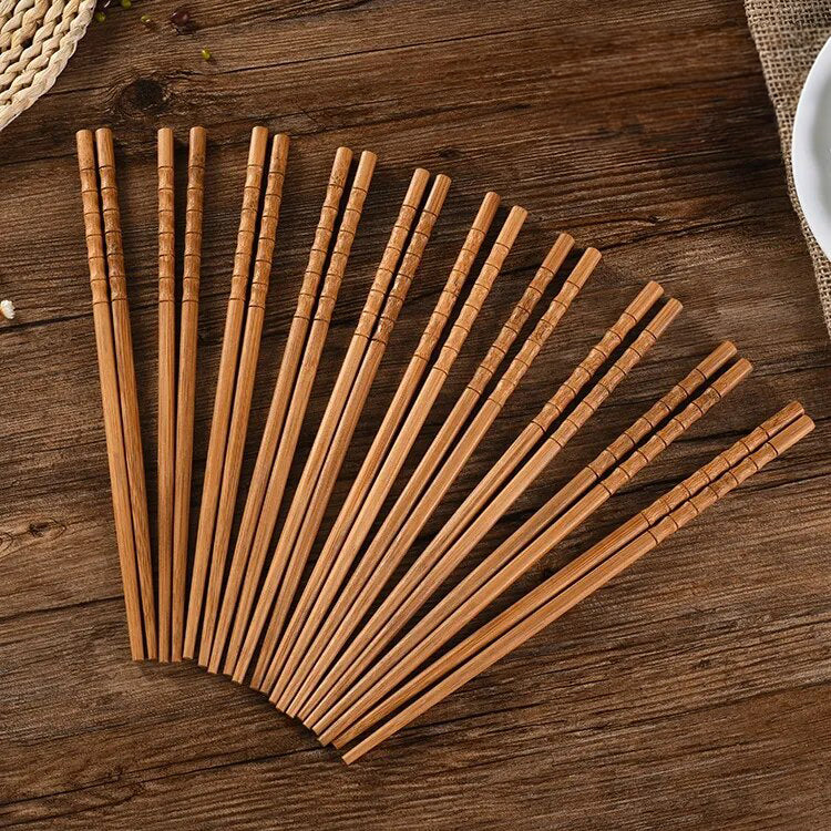 Japanese round toe wooden chopsticks (set of 10)