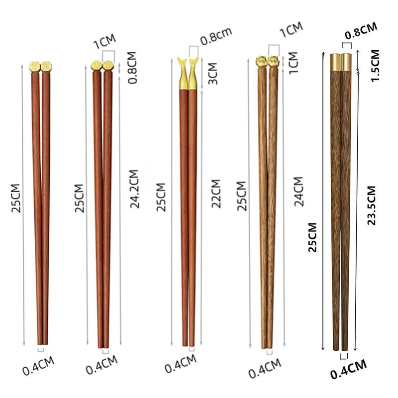 Japanese precious wood chopsticks (set of 5)