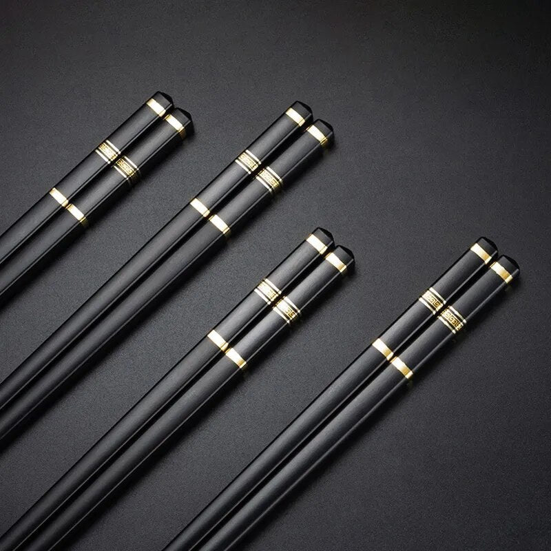 Japanese black washable chopsticks (set of 5)