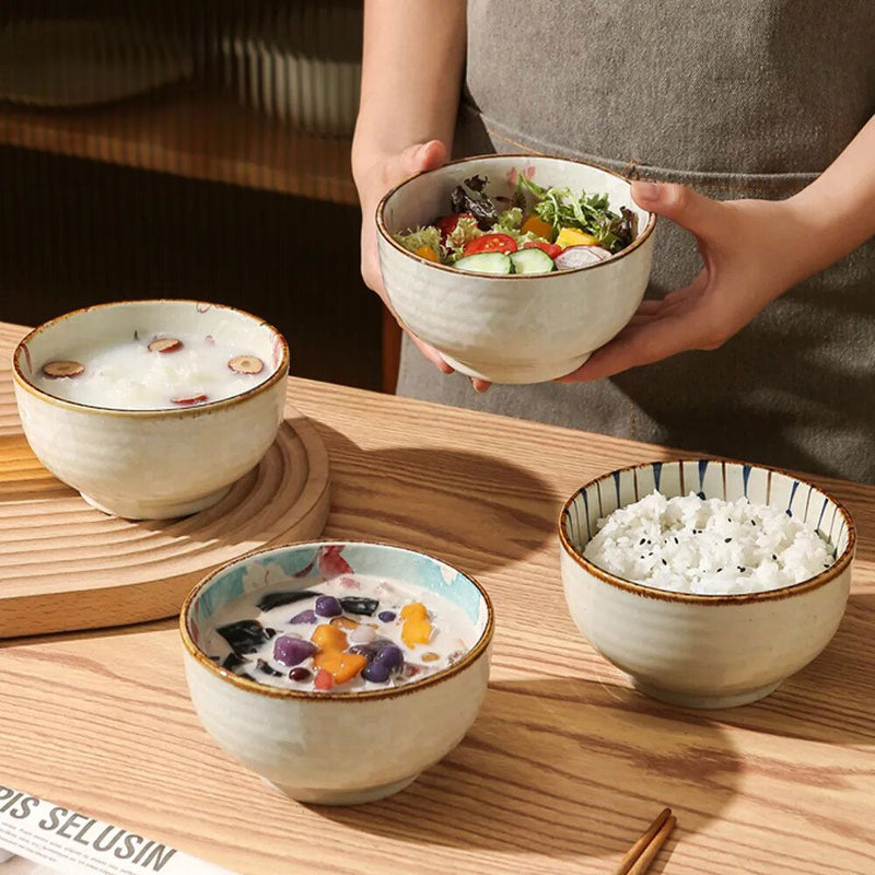 Japanese ceramic rice bowl