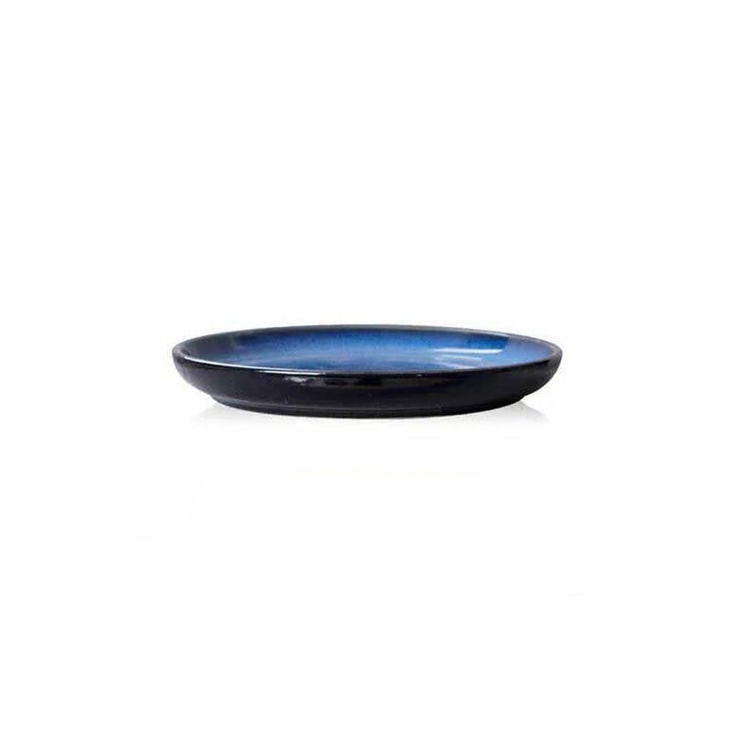 Japanese blue round plate