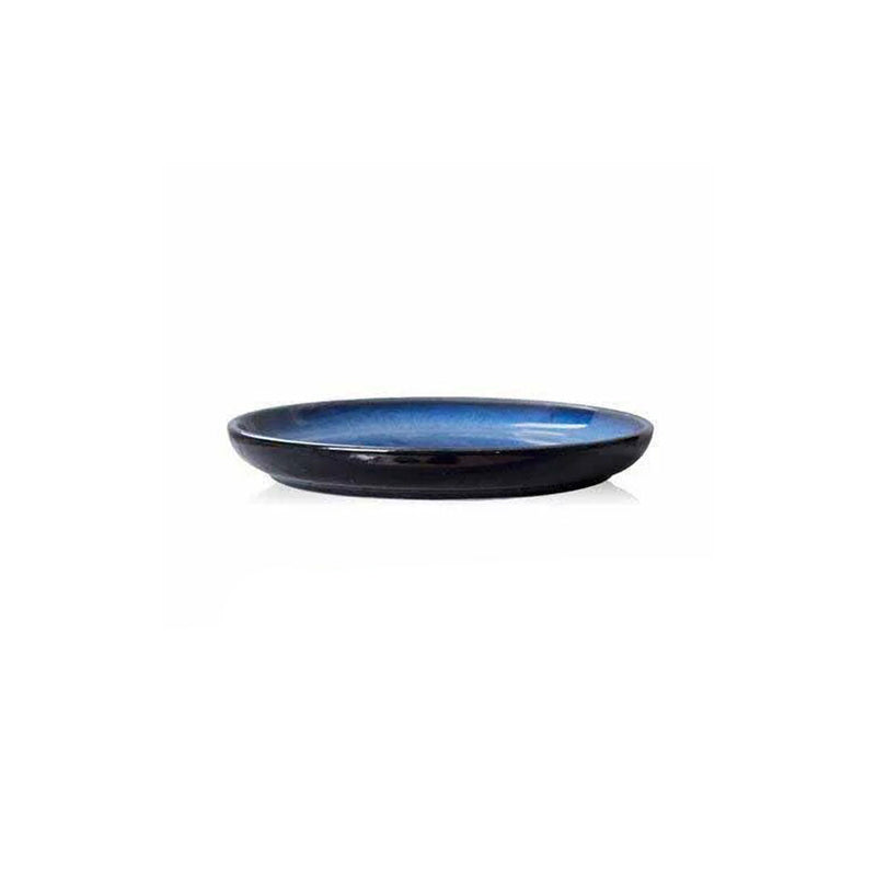 Japanese blue round plate