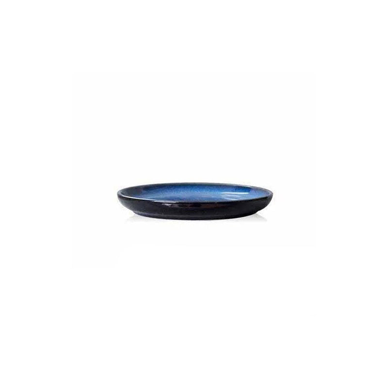 Japanese blue round plate