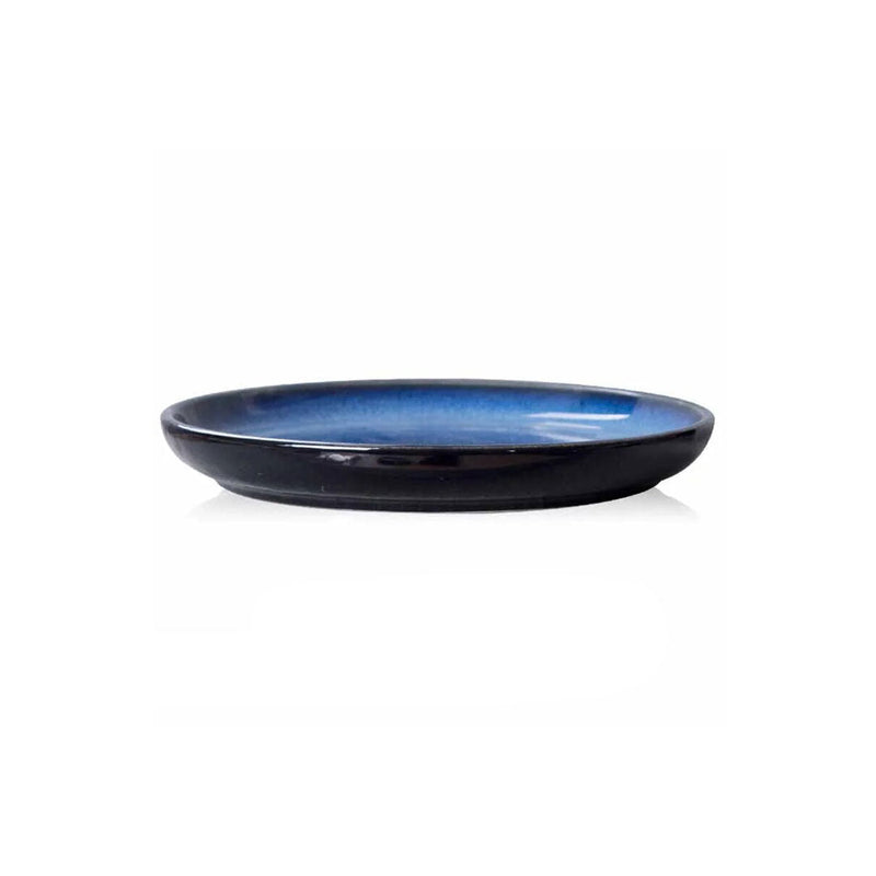 Japanese blue round plate