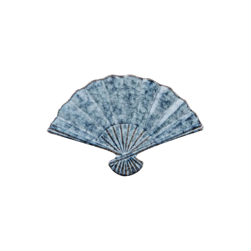 Fan-shaped Japanese plate