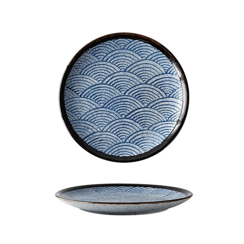 Japanese plate vague motifs