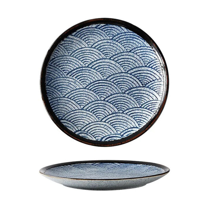 Japanese plate vague motifs