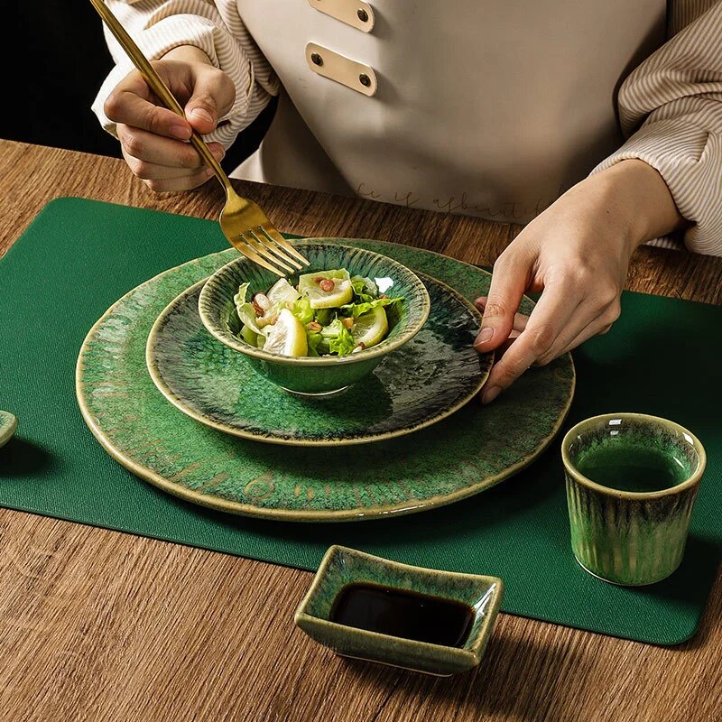 Japanese green plate