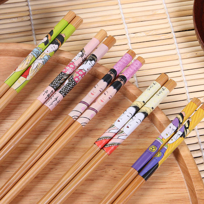 Japanese chopsticks geisha (set of 5)