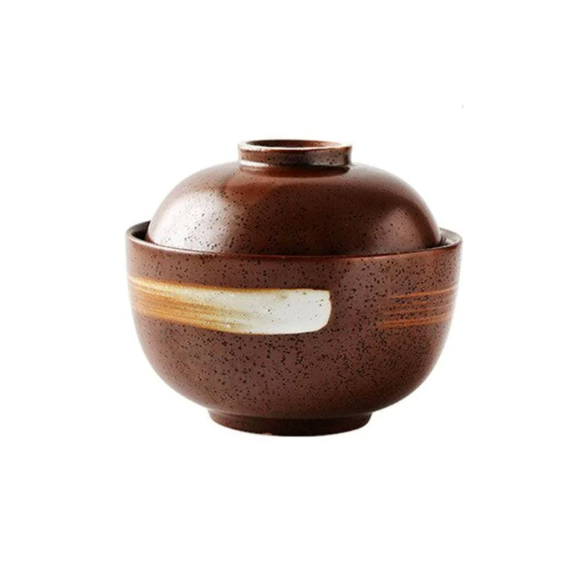 Japanese ceramic bowl with lid