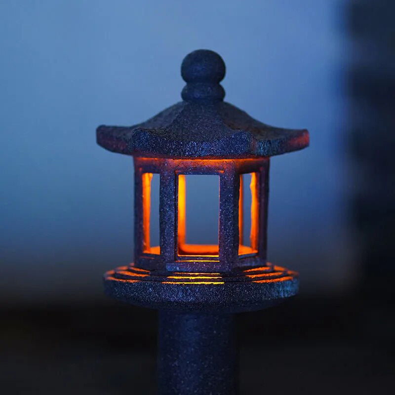 Japanese lantern imitation stone